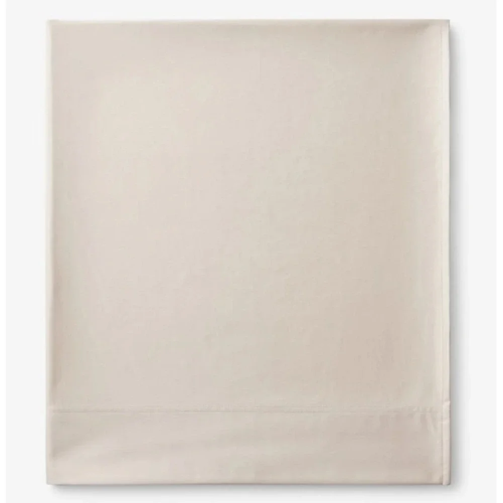 The Company Store Legends Hotel Supima Cotton Sateen Flat Sheet Twin Alabaster